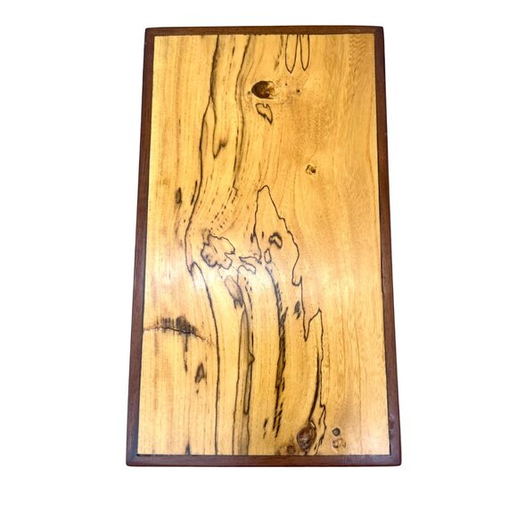 Handcrafted Wooden Jewelry Box With Spalted Maple Lid R Wilson 2000 7.5 x 4.25" - Picture 5 of 13